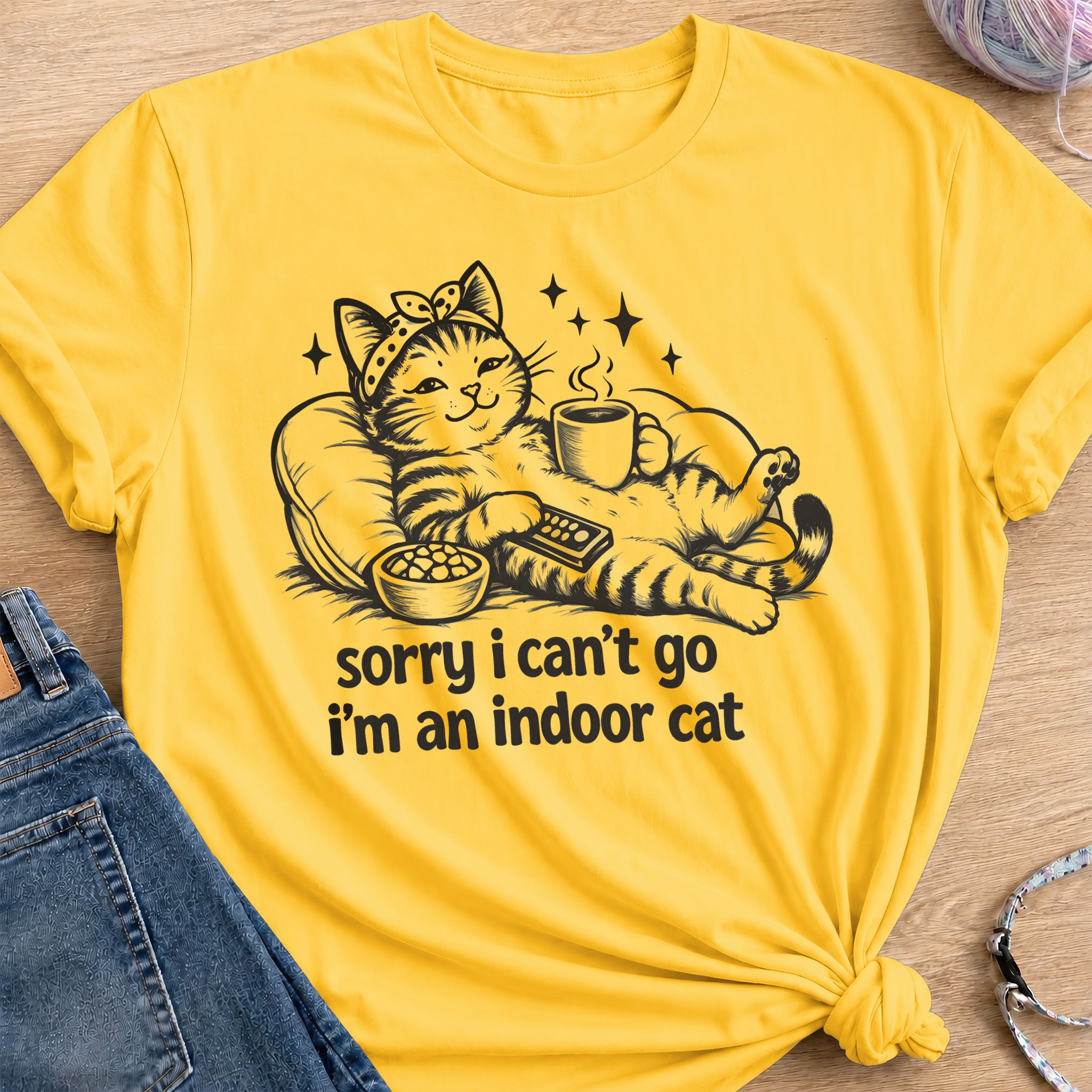 Indoor Cat T-Shirt — Daisy