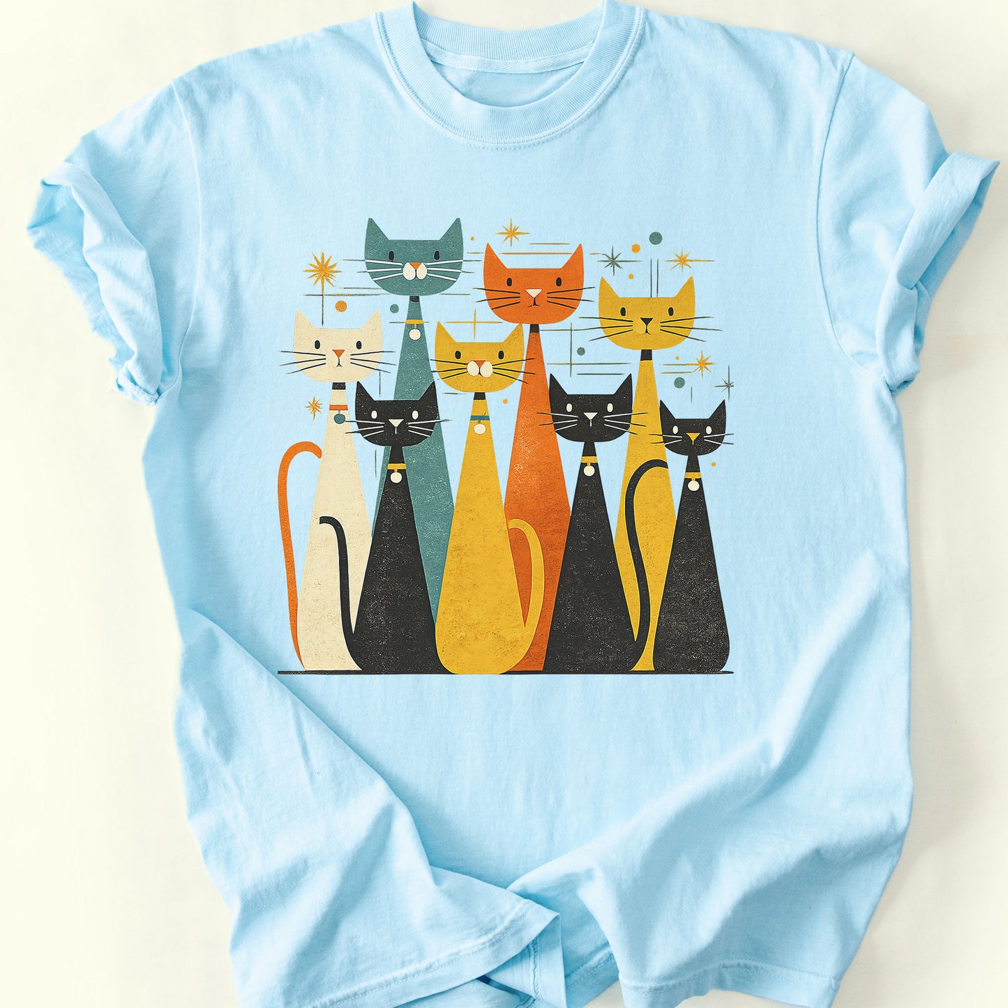 Atomic Alley Cats T-Shirt — Chambray