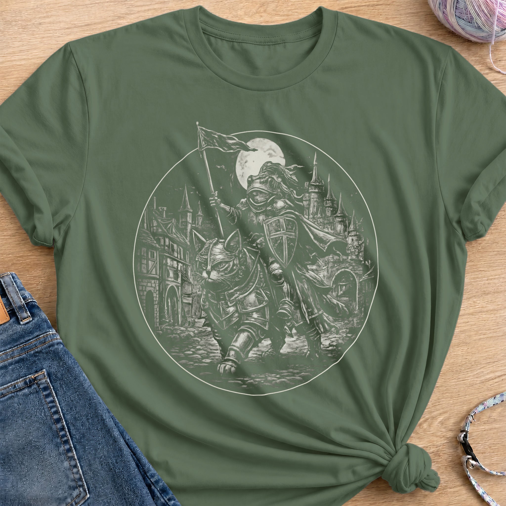 Frog Knight T-Shirt — Military Green
