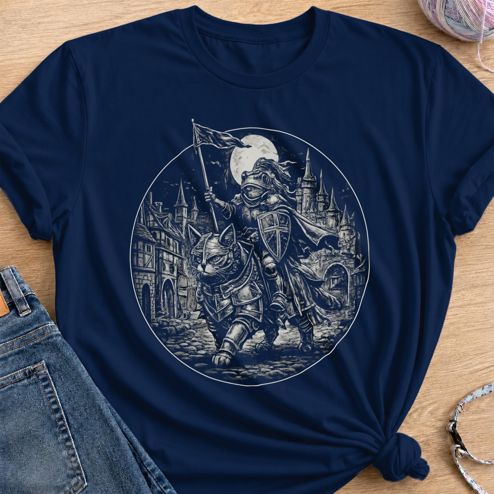 Frog Knight T-Shirt — Navy