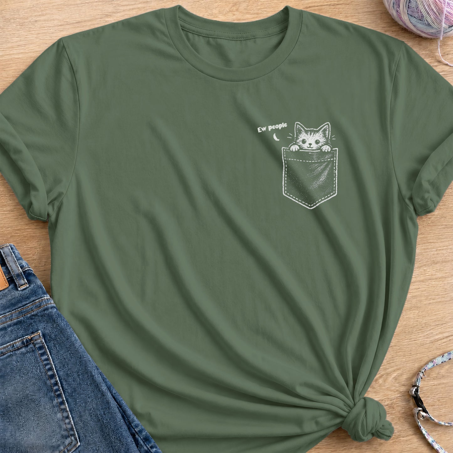 Ew People T-Shirt — Military Green