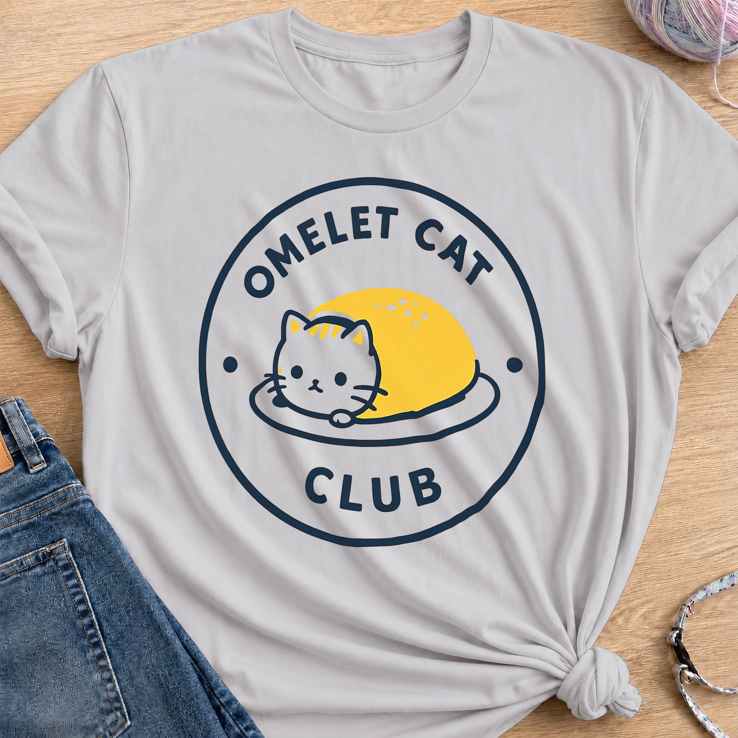 Omelet Club T-Shirt — Ice Grey
