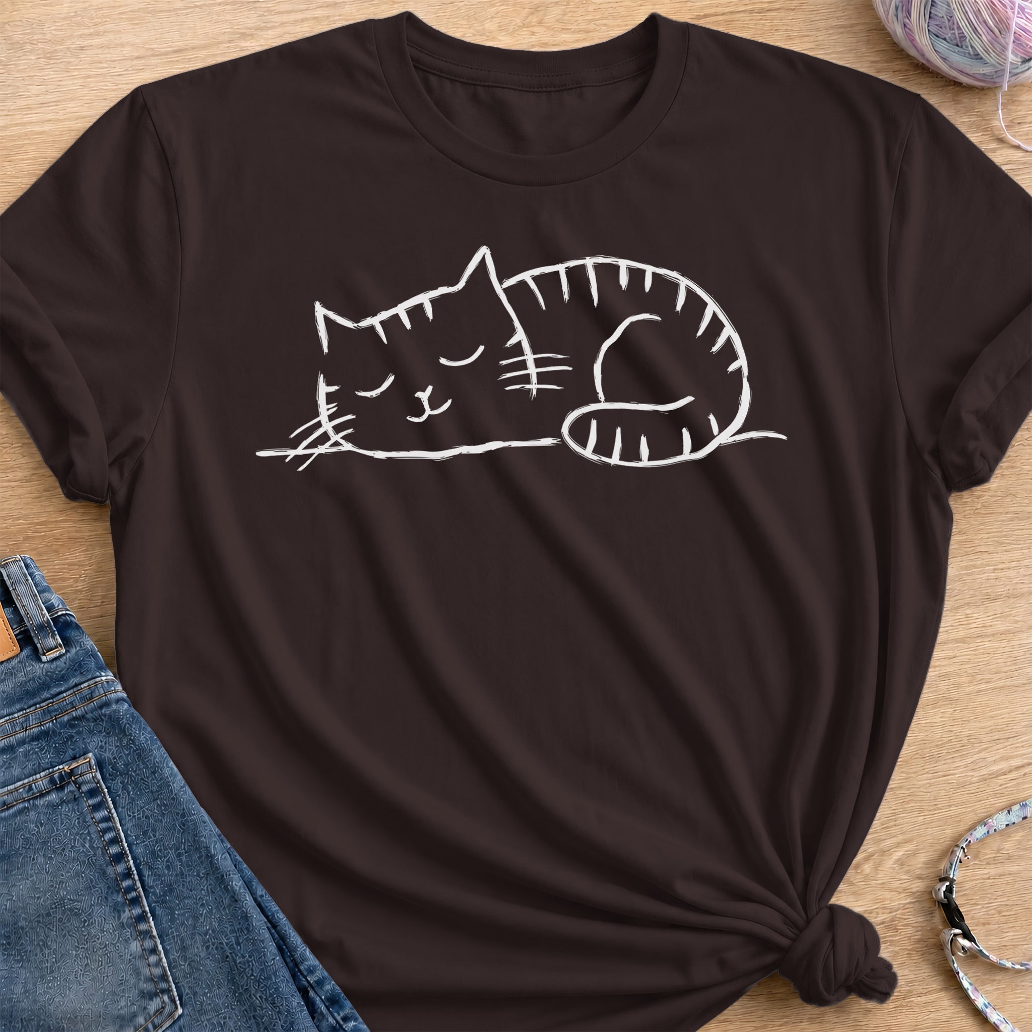 Cozy Nap T-Shirt — Dark Chocolate