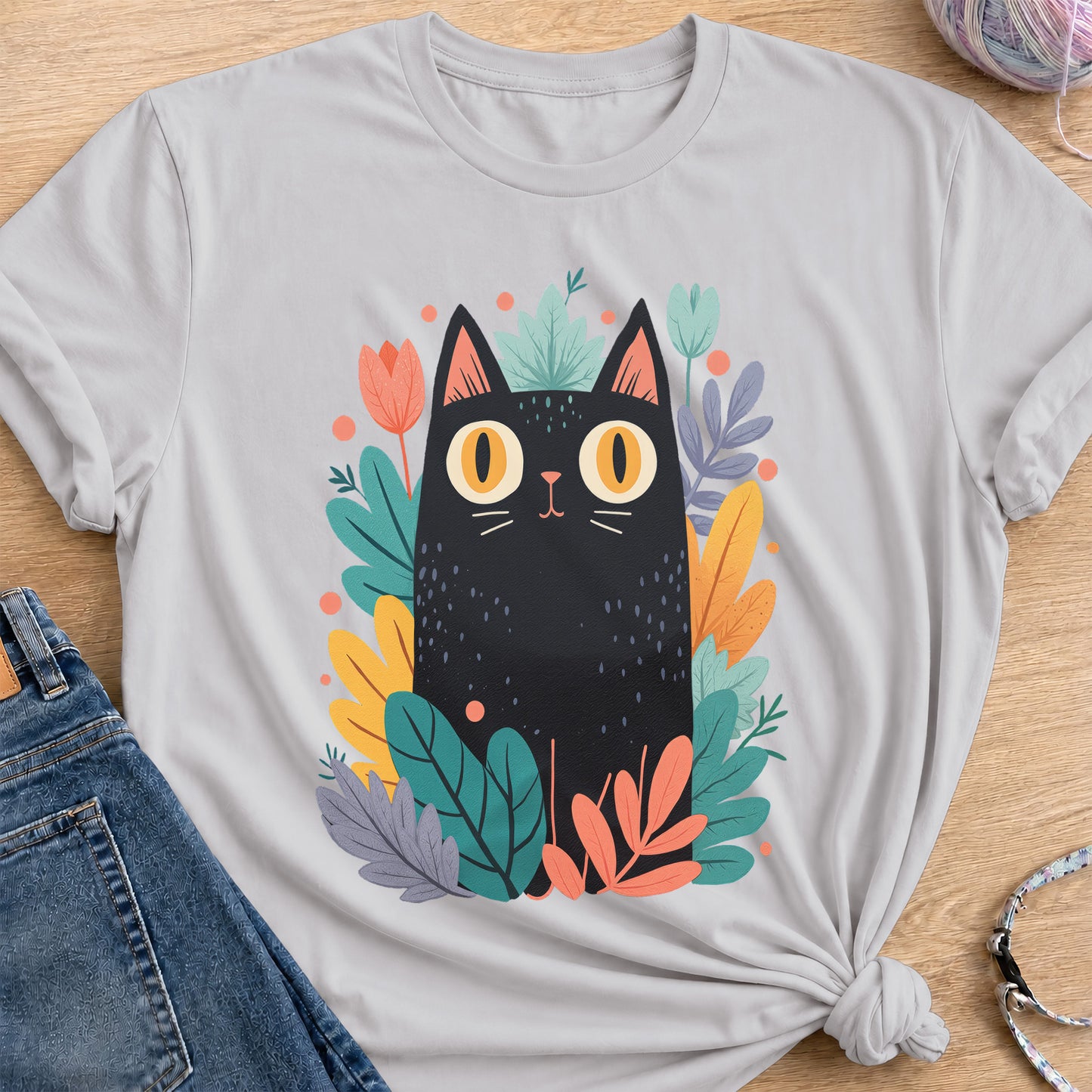 Midnight Garden T-Shirt — Ice Grey