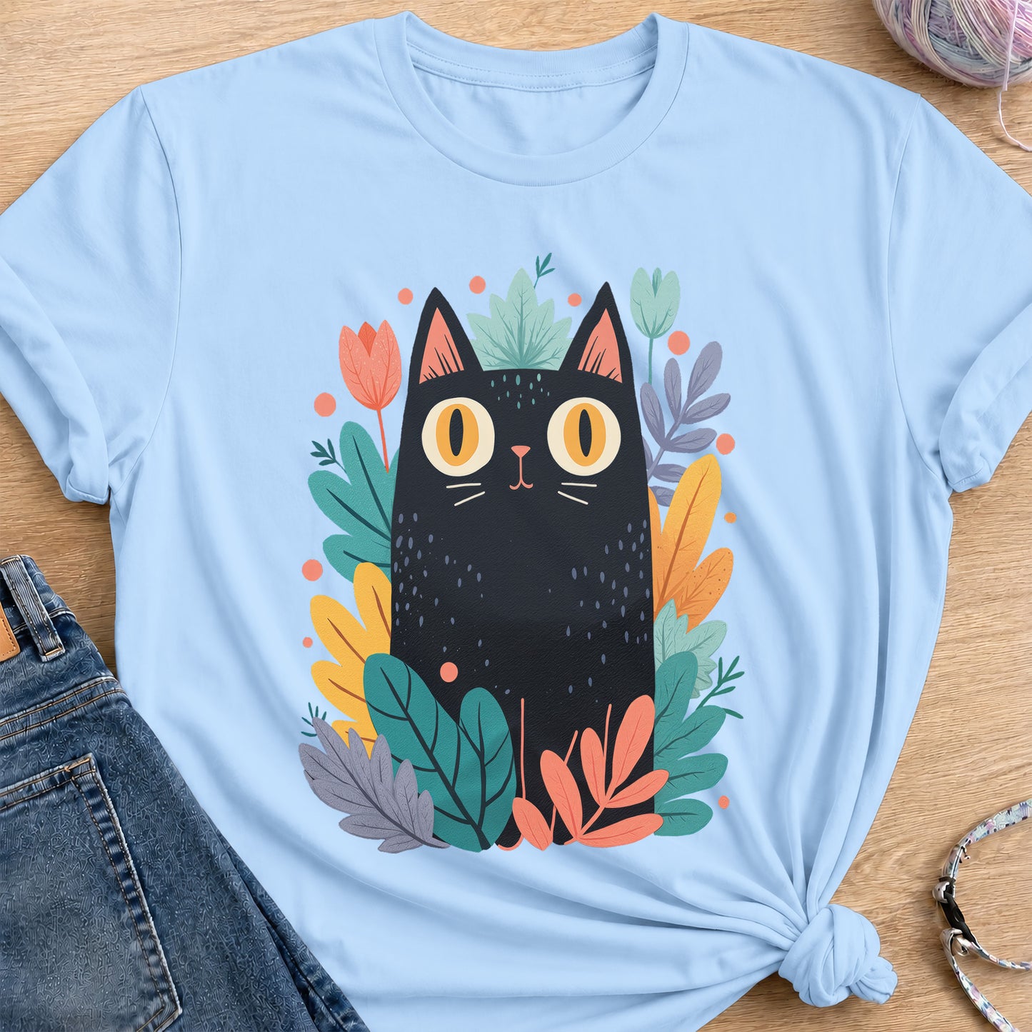 Midnight Garden T-Shirt — Light Blue
