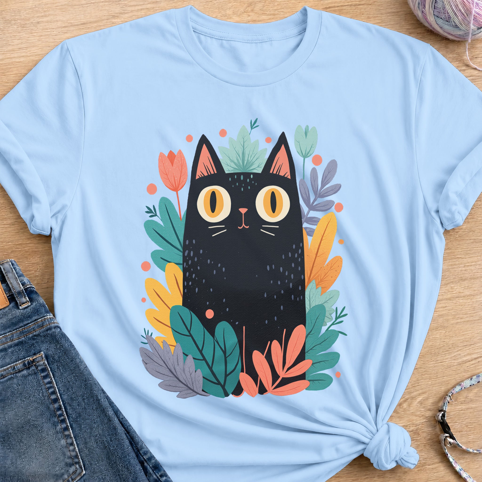 Midnight Garden T-Shirt — Light Blue