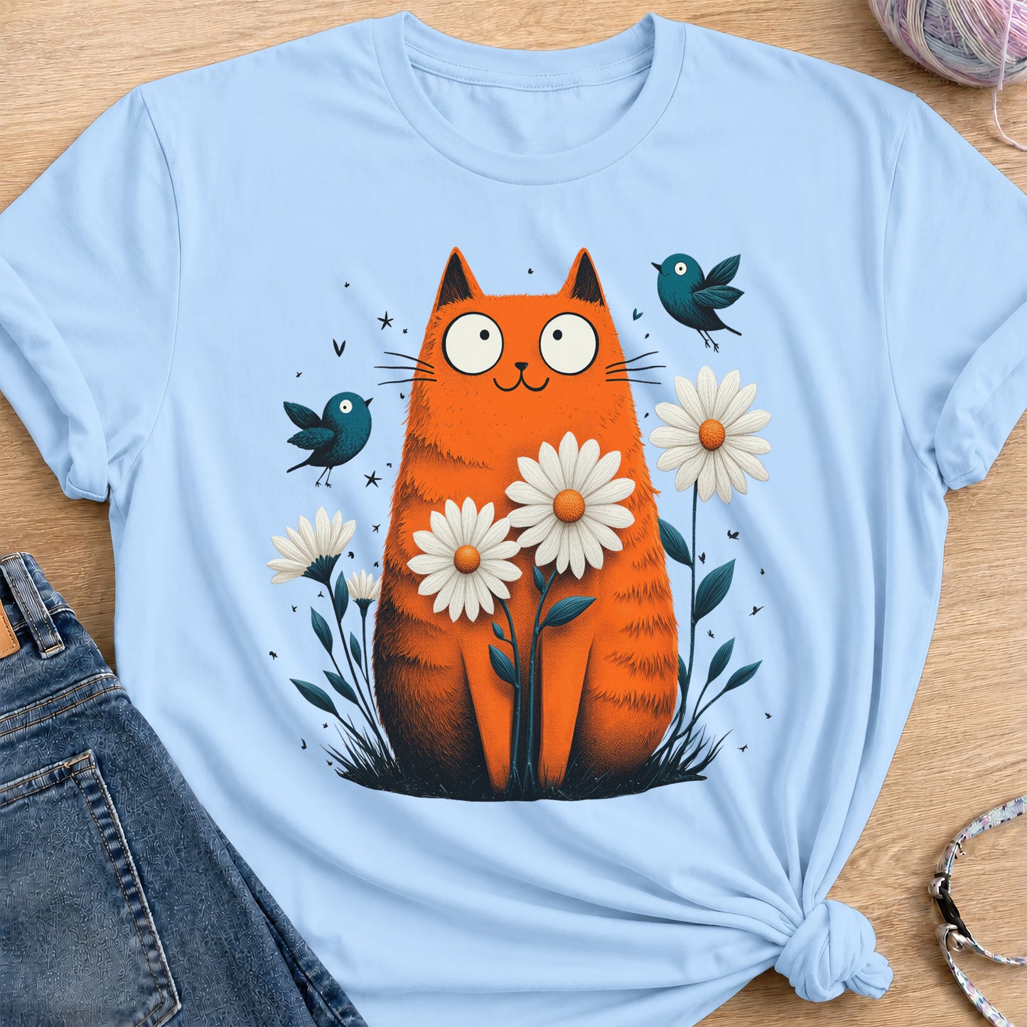 Daisy Spirit T-Shirt — Light Blue