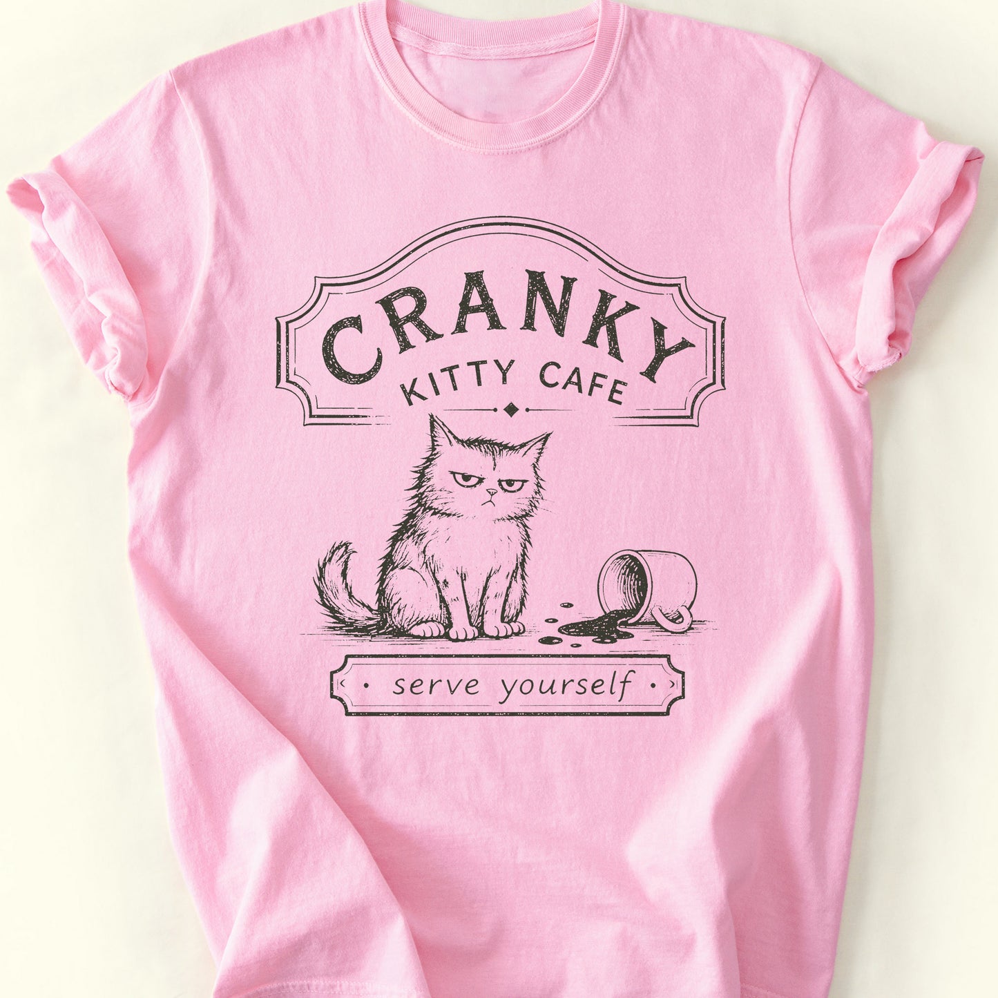 Kitty Cafe T-Shirt — Blossom
