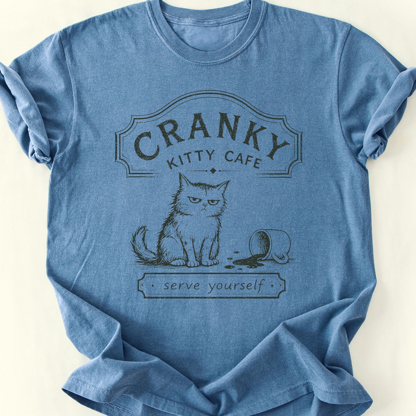 Kitty Cafe T-Shirt — Blue Jean