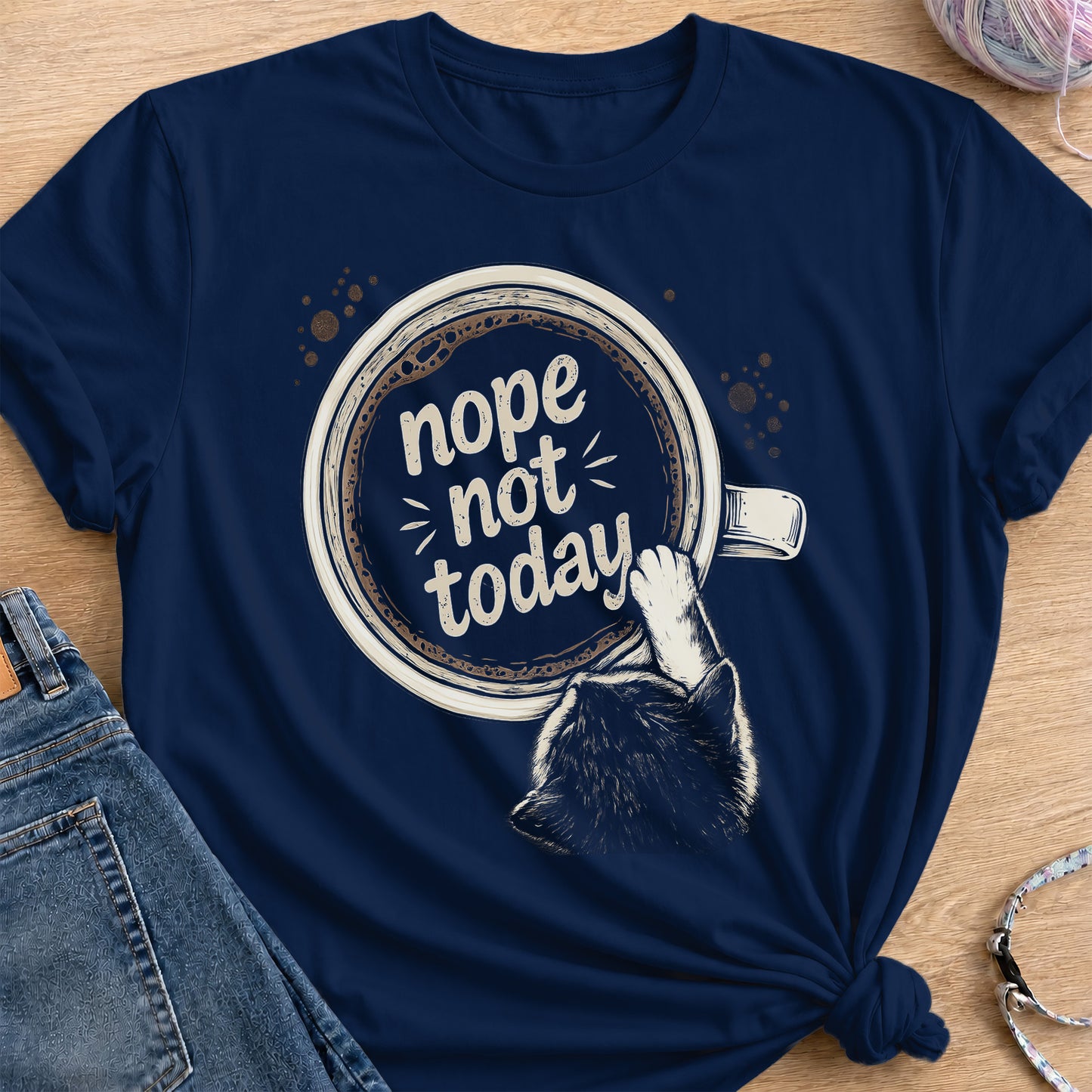 Nope Not Today T-Shirt — Navy