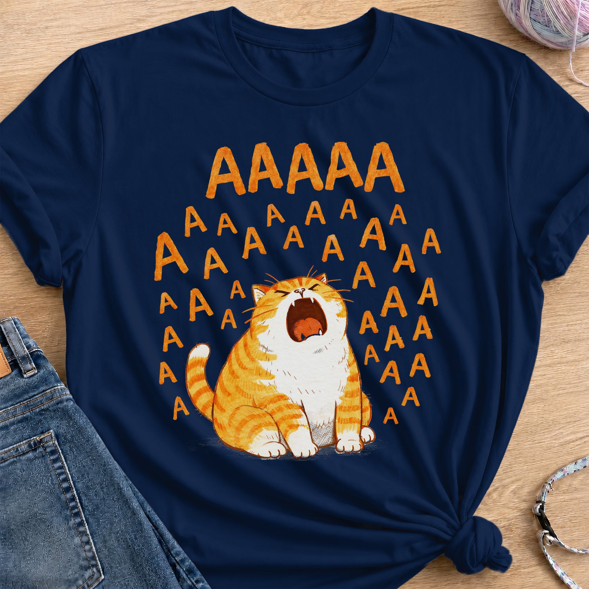 Screaming T-Shirt — Navy