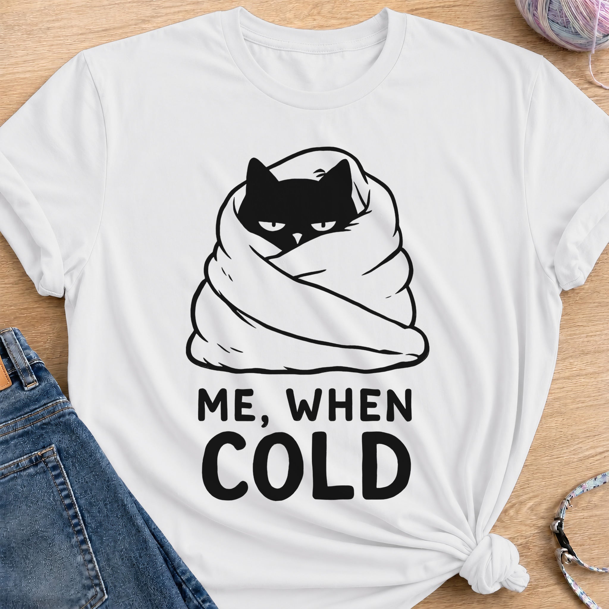 Me When Cold T-Shirt — White