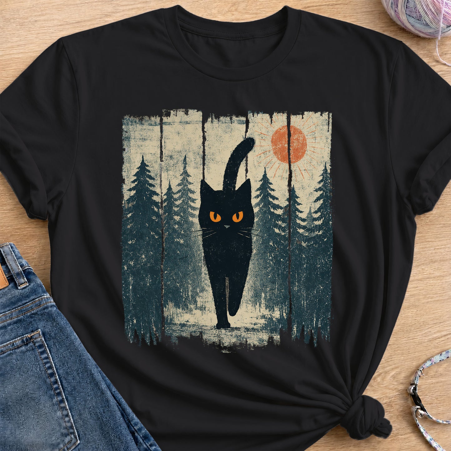 Forest Stroll T-Shirt — Black