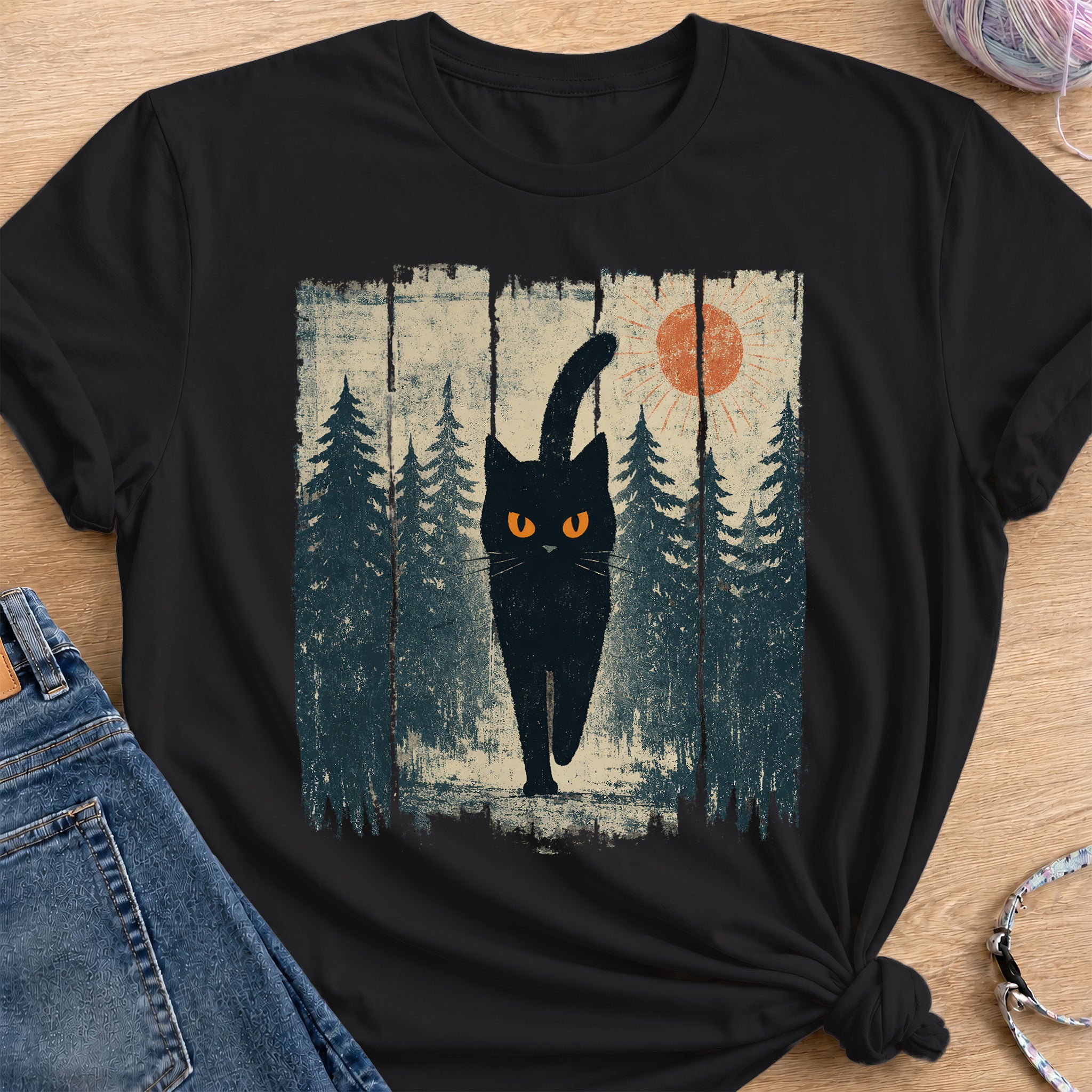 Forest Stroll T-Shirt — Black