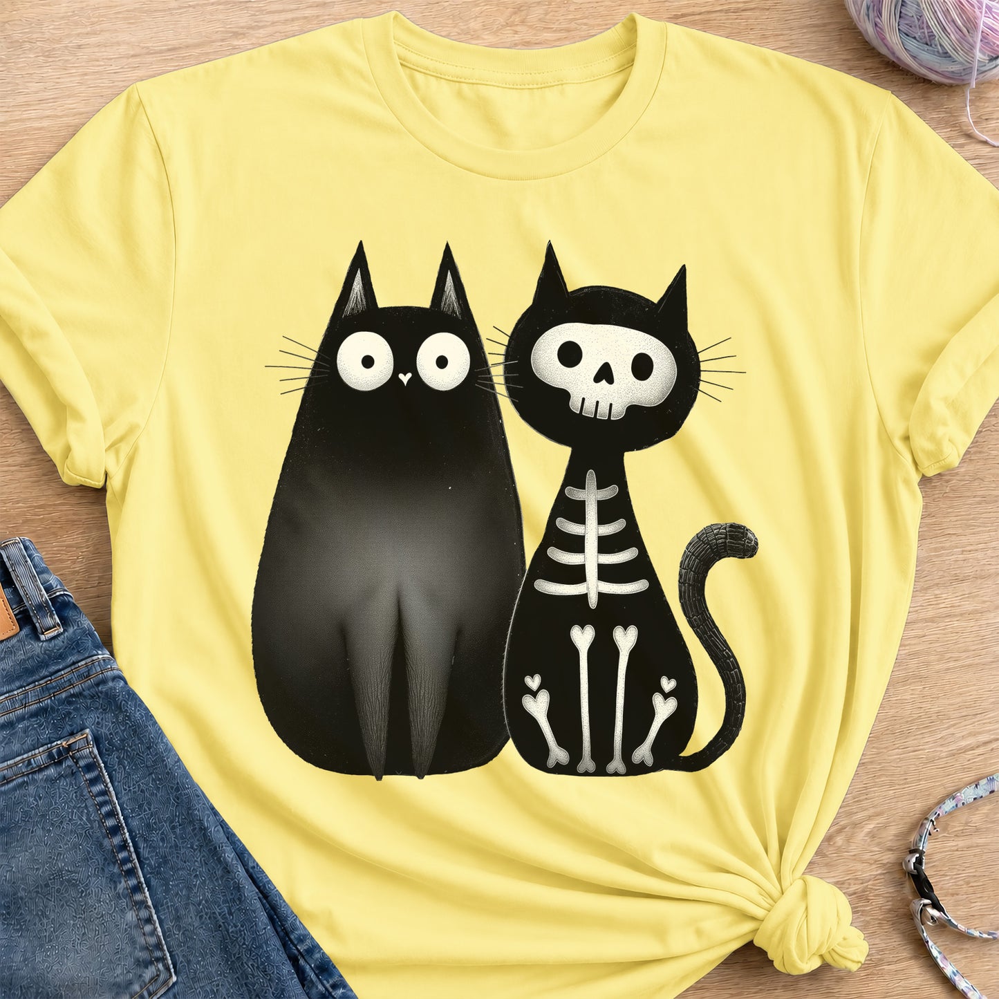 Shadow & Bones T-Shirt — Cornsilk
