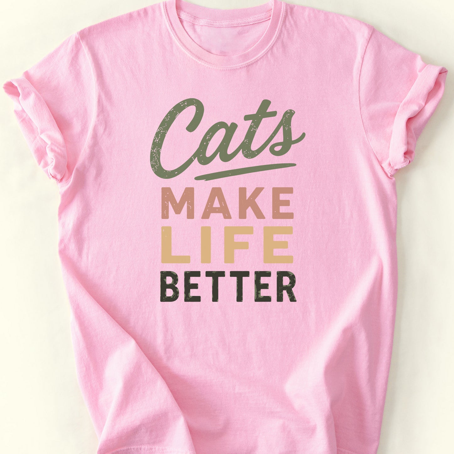 Better with Cats T-Shirt — Blossom