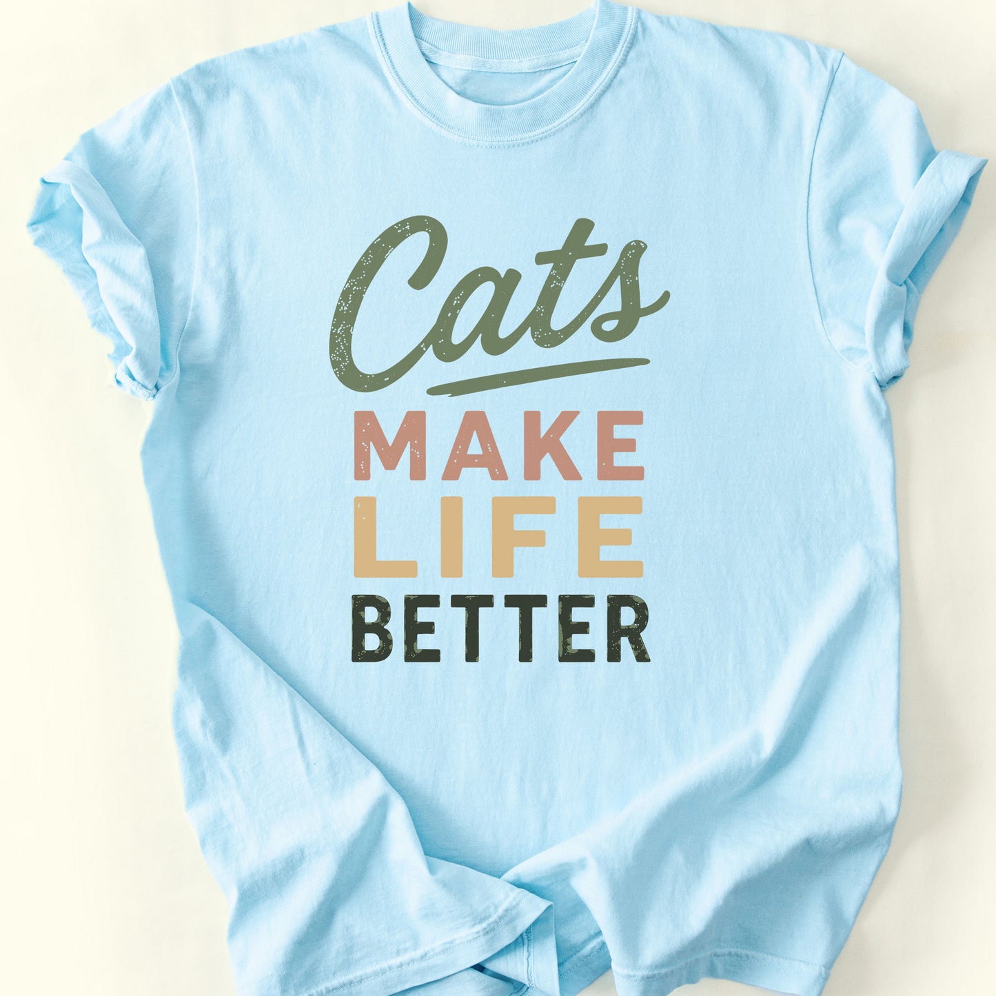 Better with Cats T-Shirt — Chambray