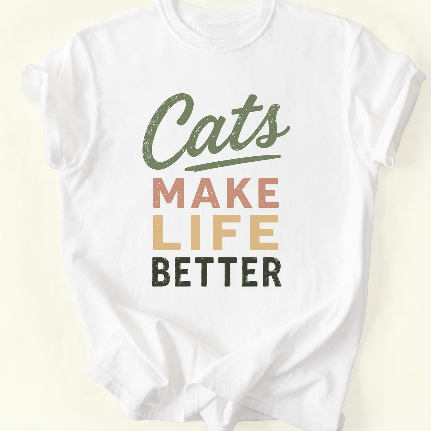 Better with Cats T-Shirt — White