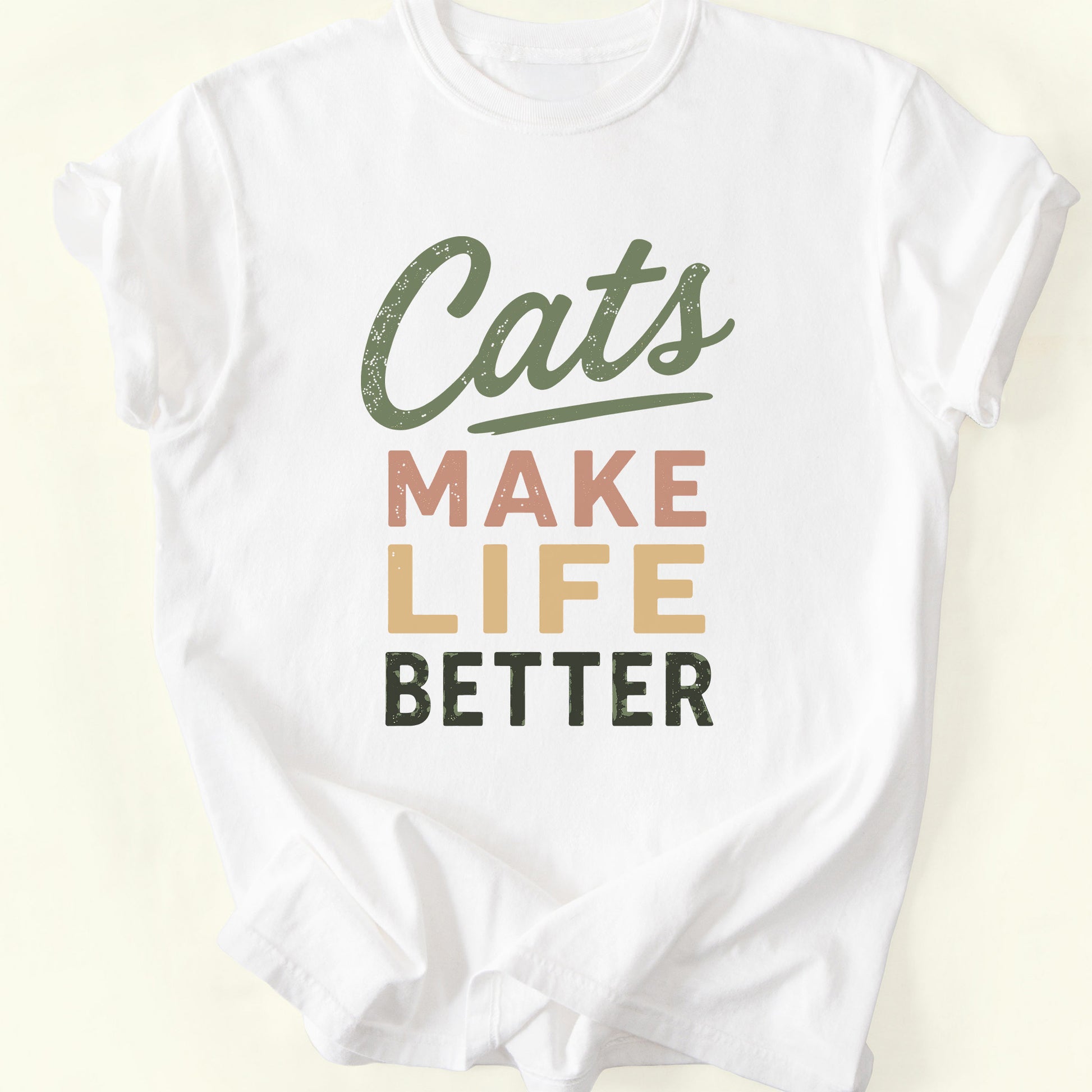 Better with Cats T-Shirt — White