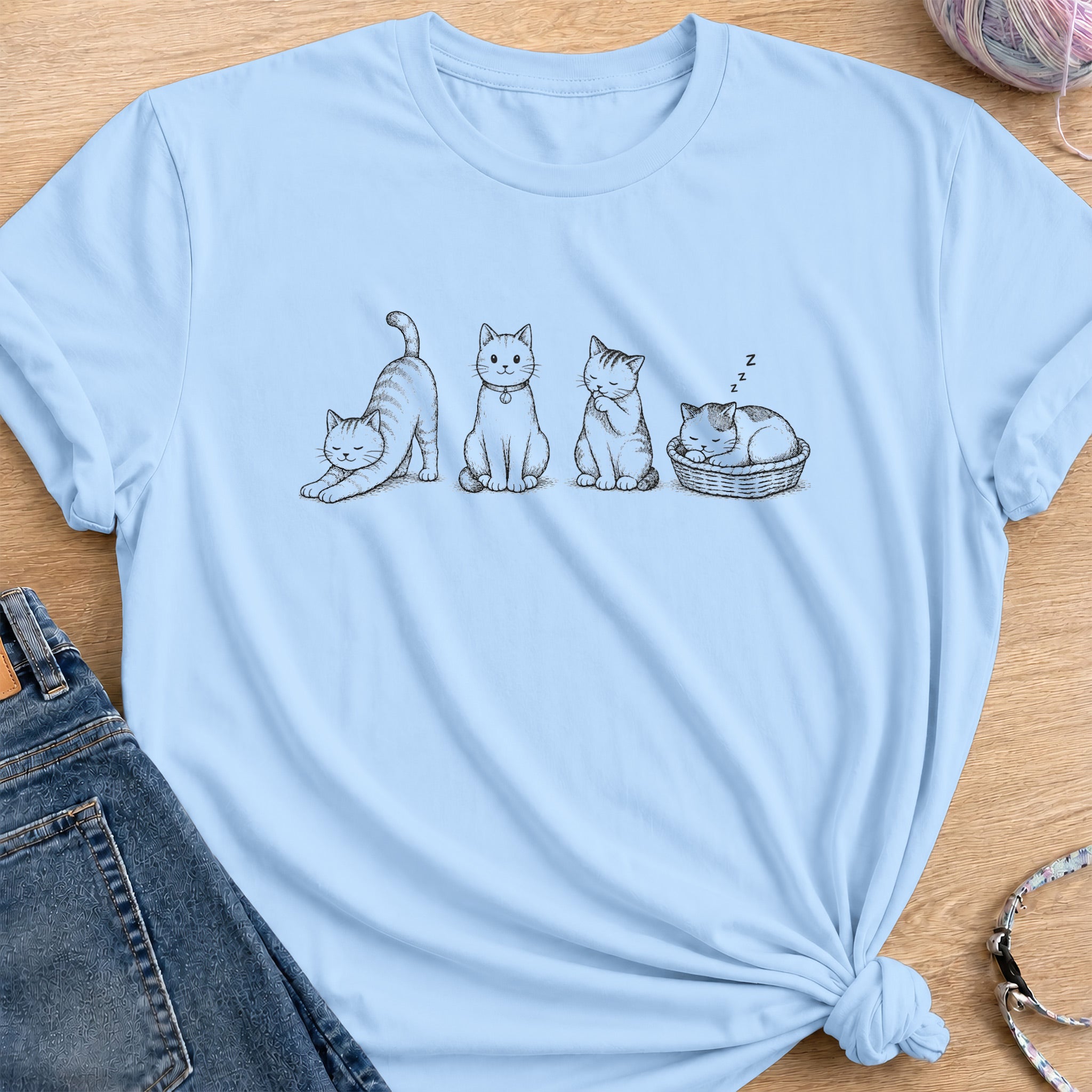 Daily Activities T-Shirt — Light Blue
