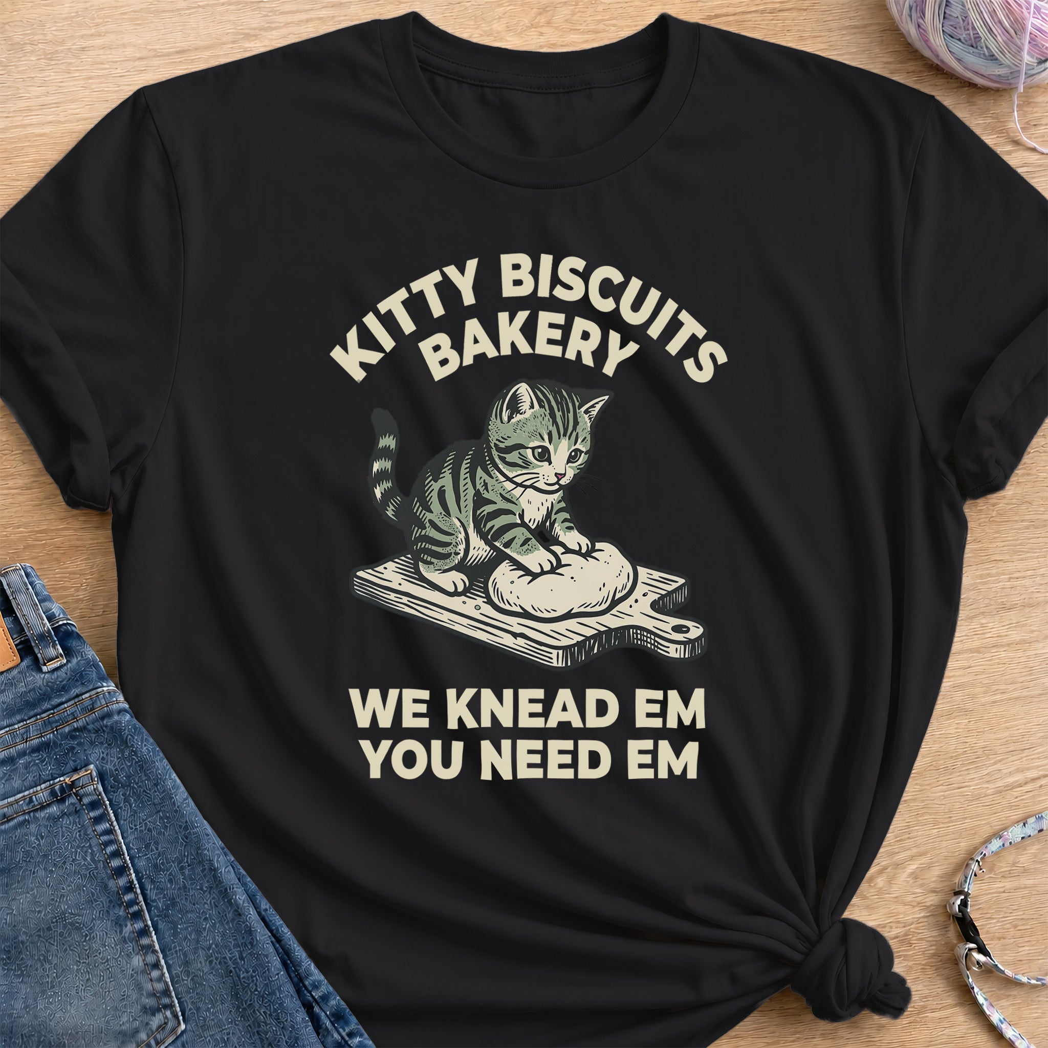 Kitty Biscuit T-Shirt — Black
