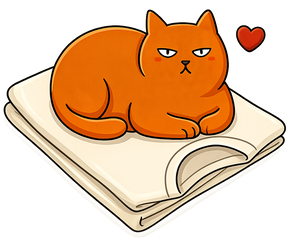 Cat resting on a folded premium t-shirt